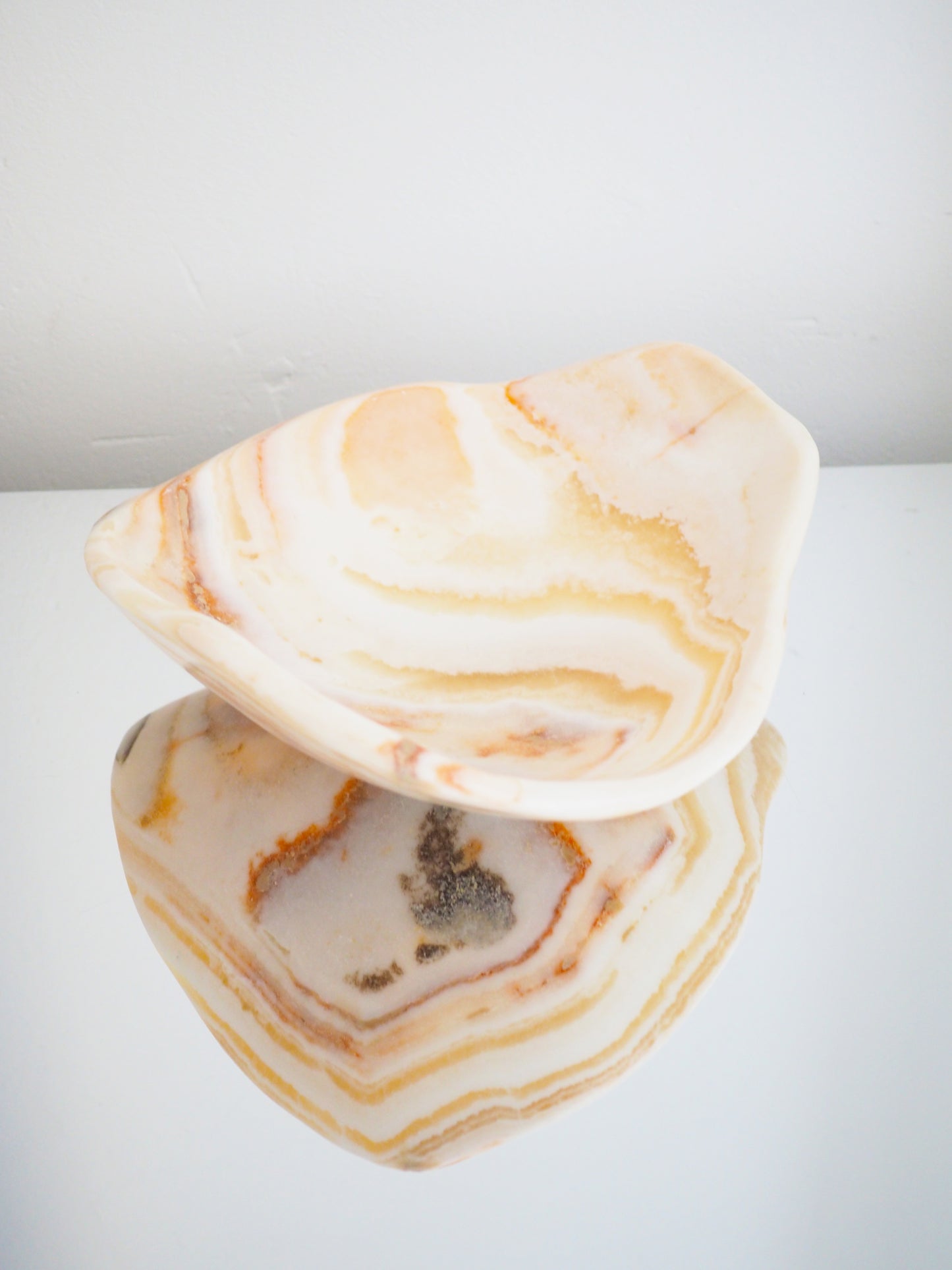 Calcit Edelstein. Kristall Schale ca. 28 cm - Marokko HANDCARVED