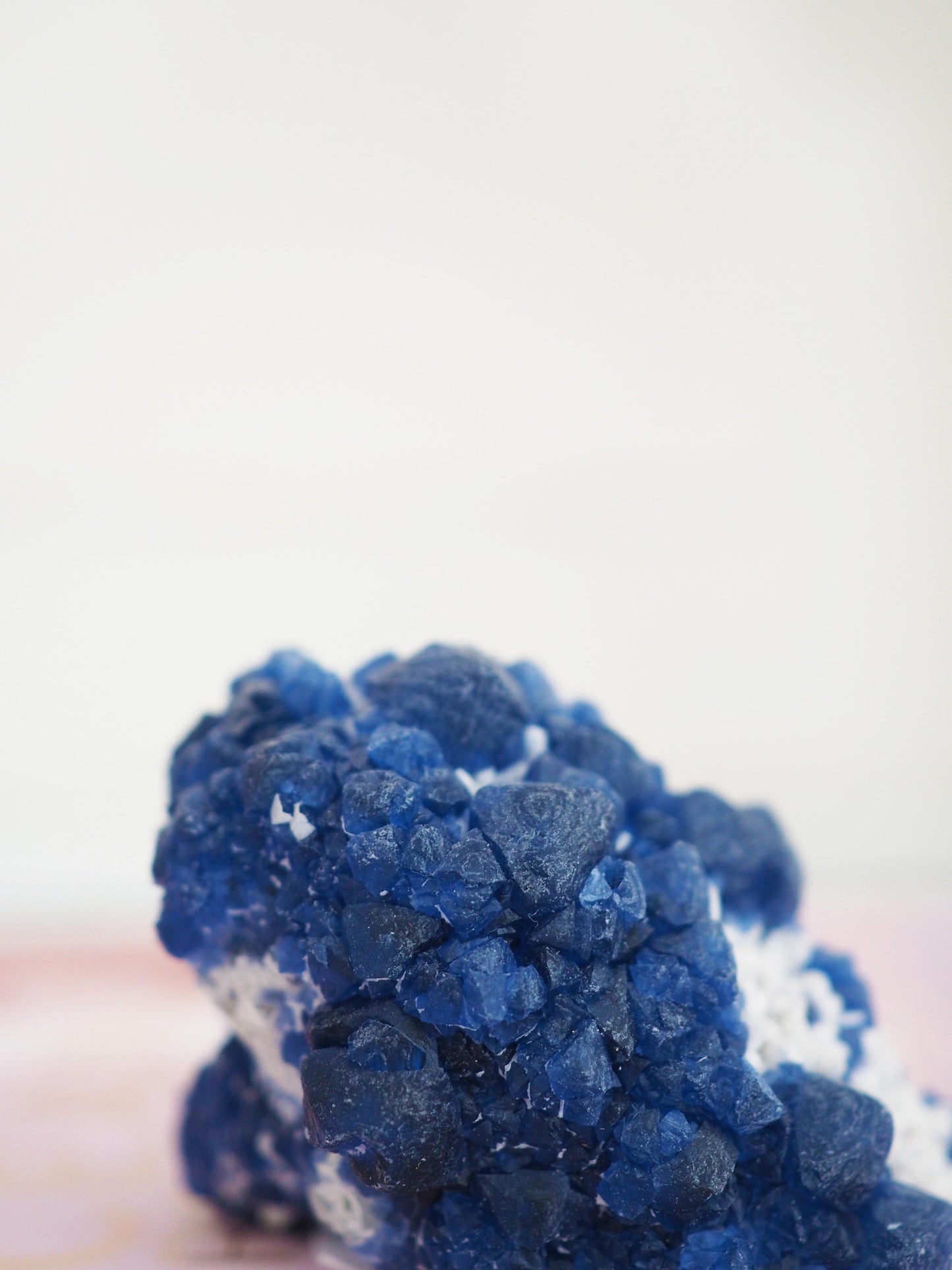 Blueberry Fluorite X Quarz ca. 5 cm - Huanggang Mine. Innere Mongolei China RARE