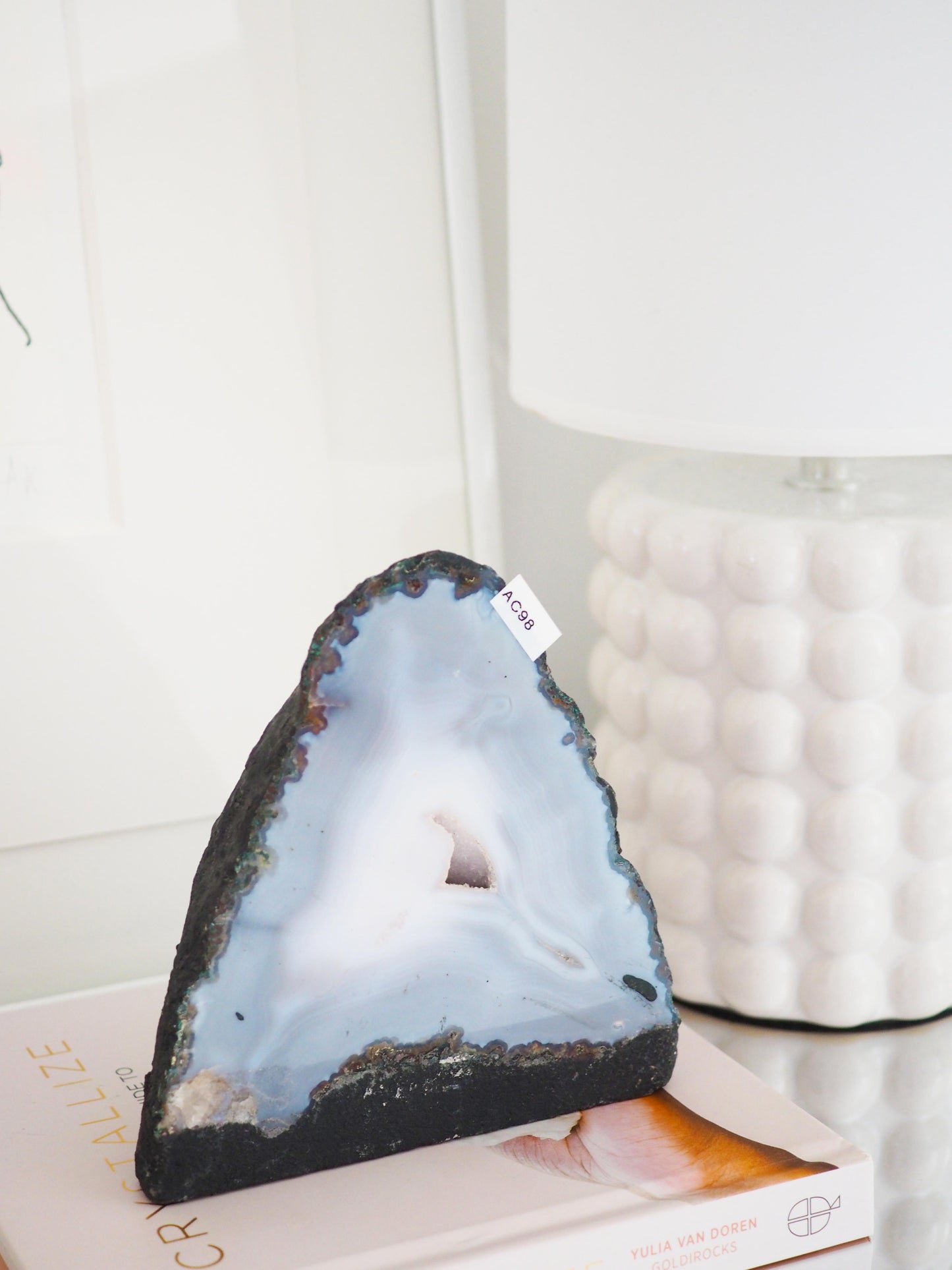 XL Zart Blau Rosa Achat Geode . Agate Geode  ca. 13 x14 cm . PARADISE COLLECTION - aus Brasilien HIGH QUALITY Handpoliert