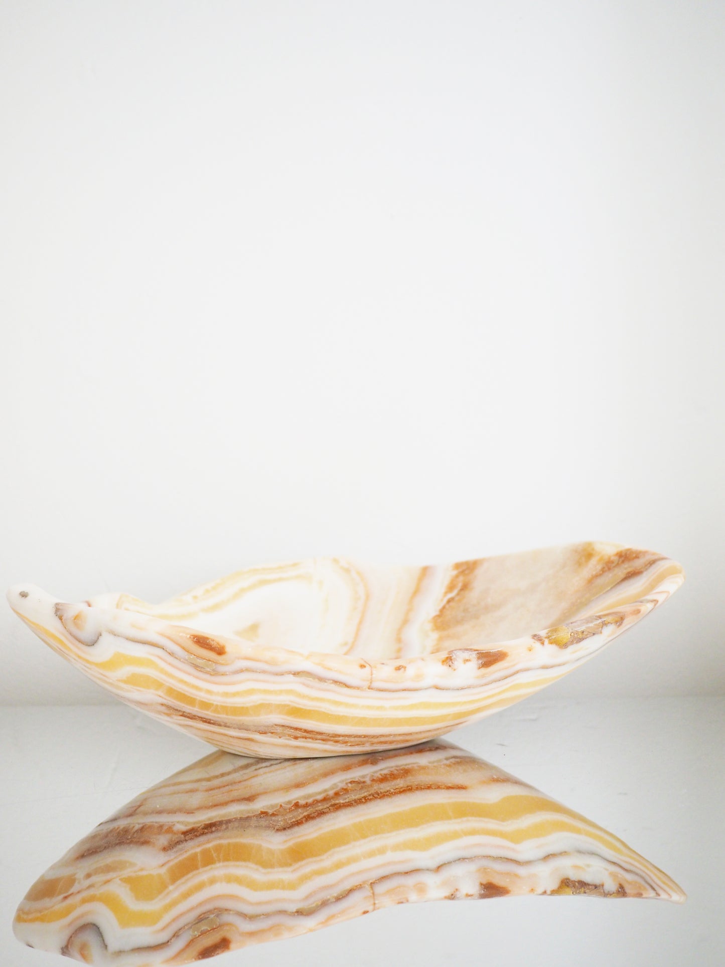 Calcit Schale Edelstein. Kristall ca. 32 cm - Marokko HANDCARVED