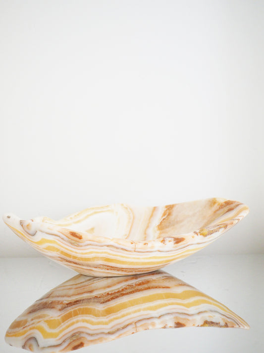 Calcit Schale Edelstein. Kristall ca. 32 cm - Marokko HANDCARVED