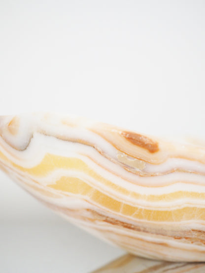 Calcit Schale Edelstein. Kristall ca. 32 cm - Marokko HANDCARVED