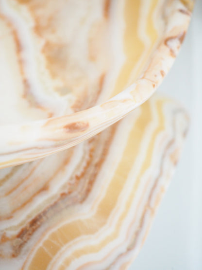 Calcit Schale Edelstein. Kristall ca. 32 cm - Marokko HANDCARVED