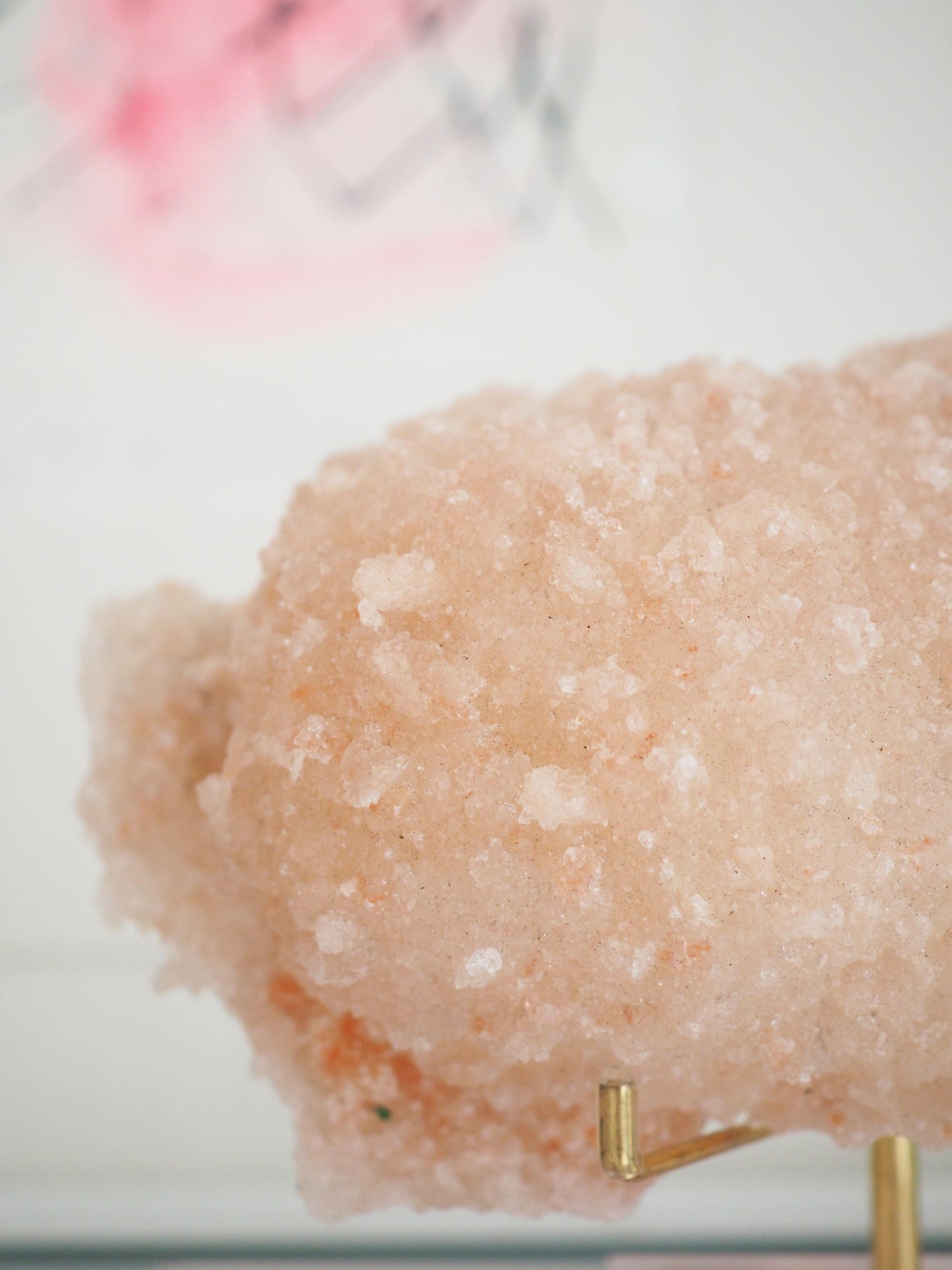 Pink Diamond Crust Apophyllite mit Stilbit Specimen - aus Indien RARE