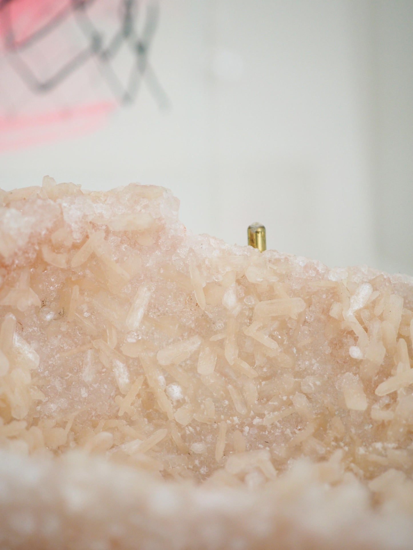 Pink Diamond Crust Apophyllite mit Stilbit Specimen - aus Indien RARE