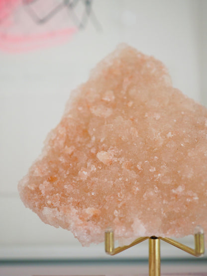 Pink Diamond Crust Apophylite mit Stilbit Specimen - aus Indien RARE