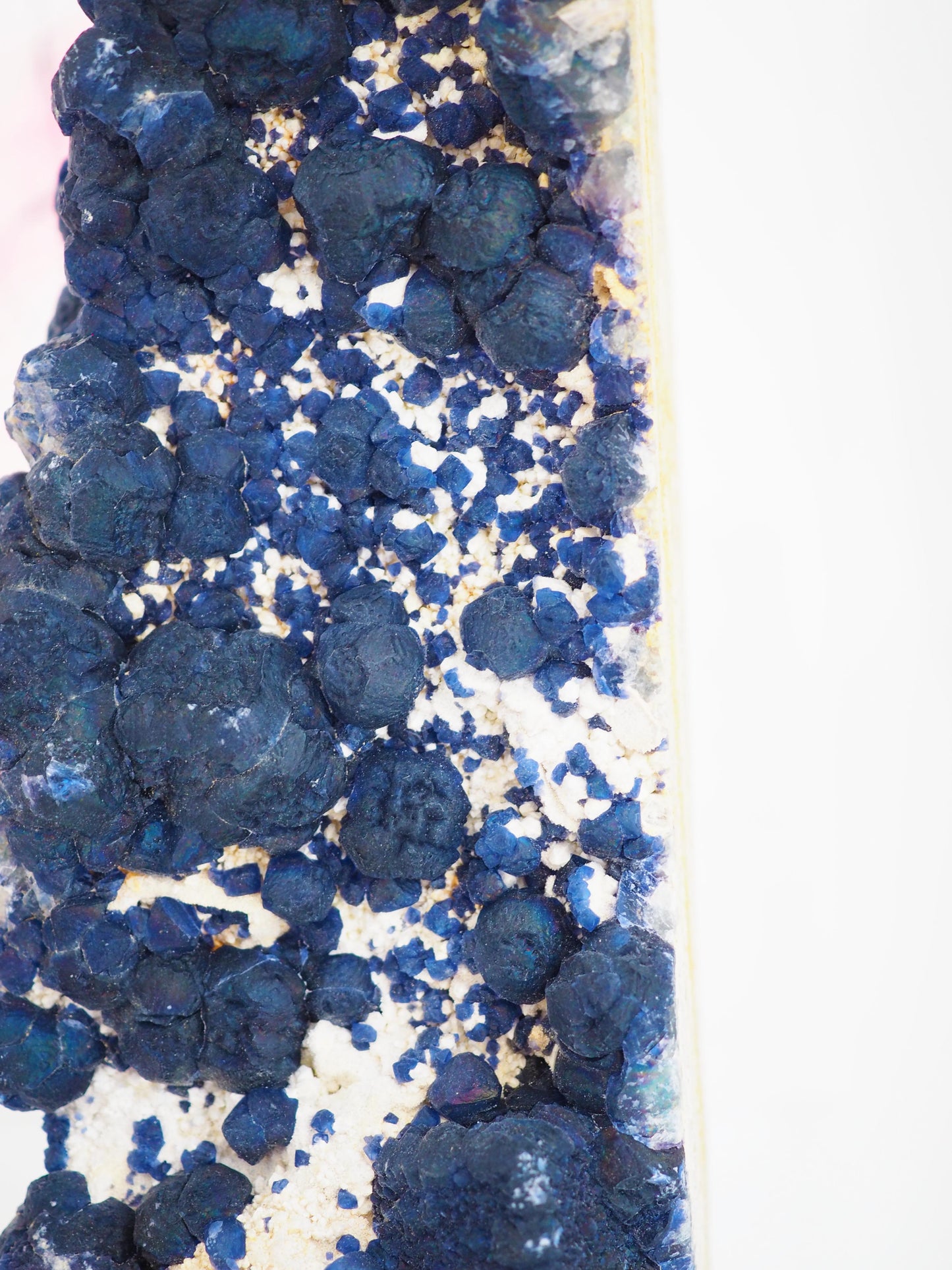 XL Blueberry Fluorite mit Halter . Ständer ca. 30 x 9 cm . PARADISE COLLECTION - Huanggang Mine. Innere Mongolei China RARE