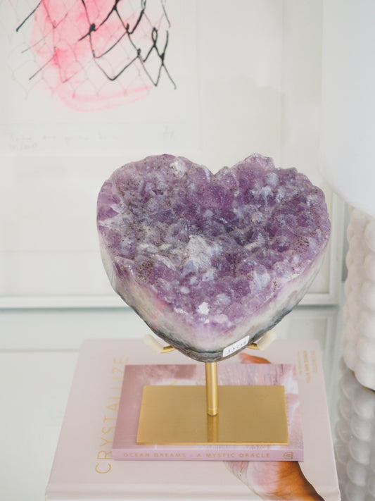 XL Sugar Amethyst Herz ca. 15 cm - aus Brasilien HIGH QUALITY