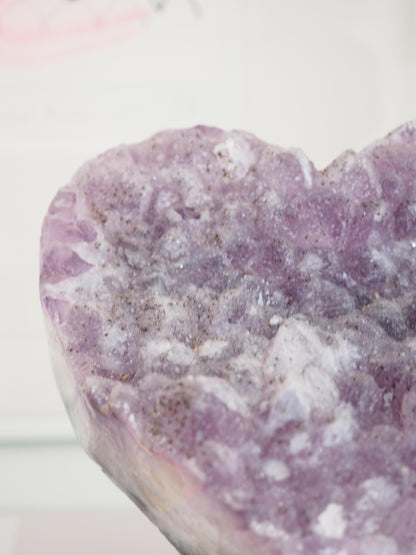 XL Sugar Amethyst Herz ca. 15 cm - aus Brasilien HIGH QUALITY