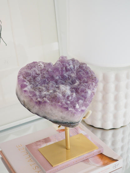 XL Sugar Amethyst Herz ca. 15 cm - aus Brasilien HIGH QUALITY