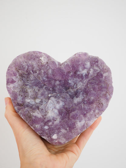 XL Sugar Amethyst Herz ca. 15 cm - aus Brasilien HIGH QUALITY