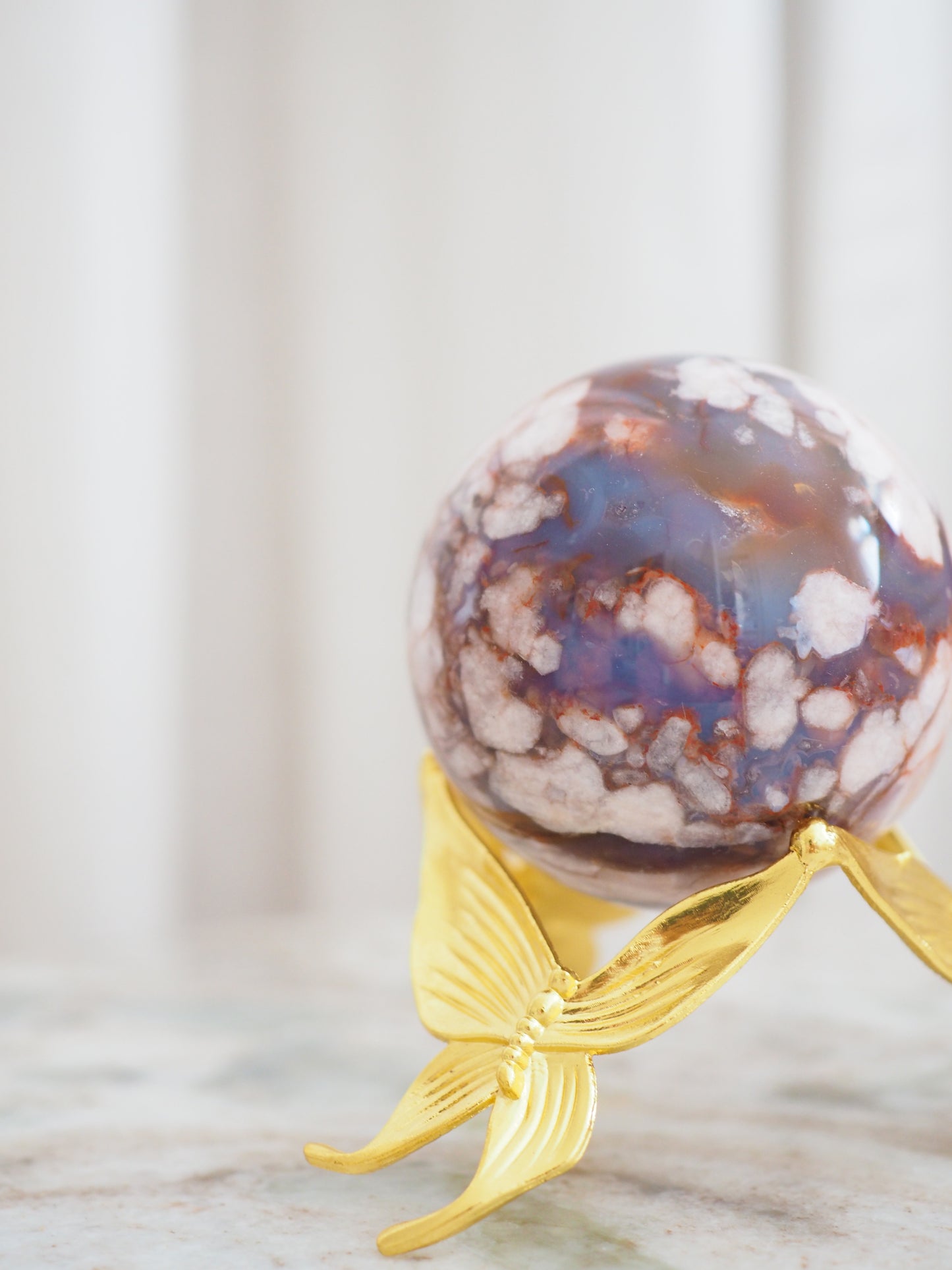 Blumenachat Kugel ca. 5 cm - Madagascar HIGH QUALITY