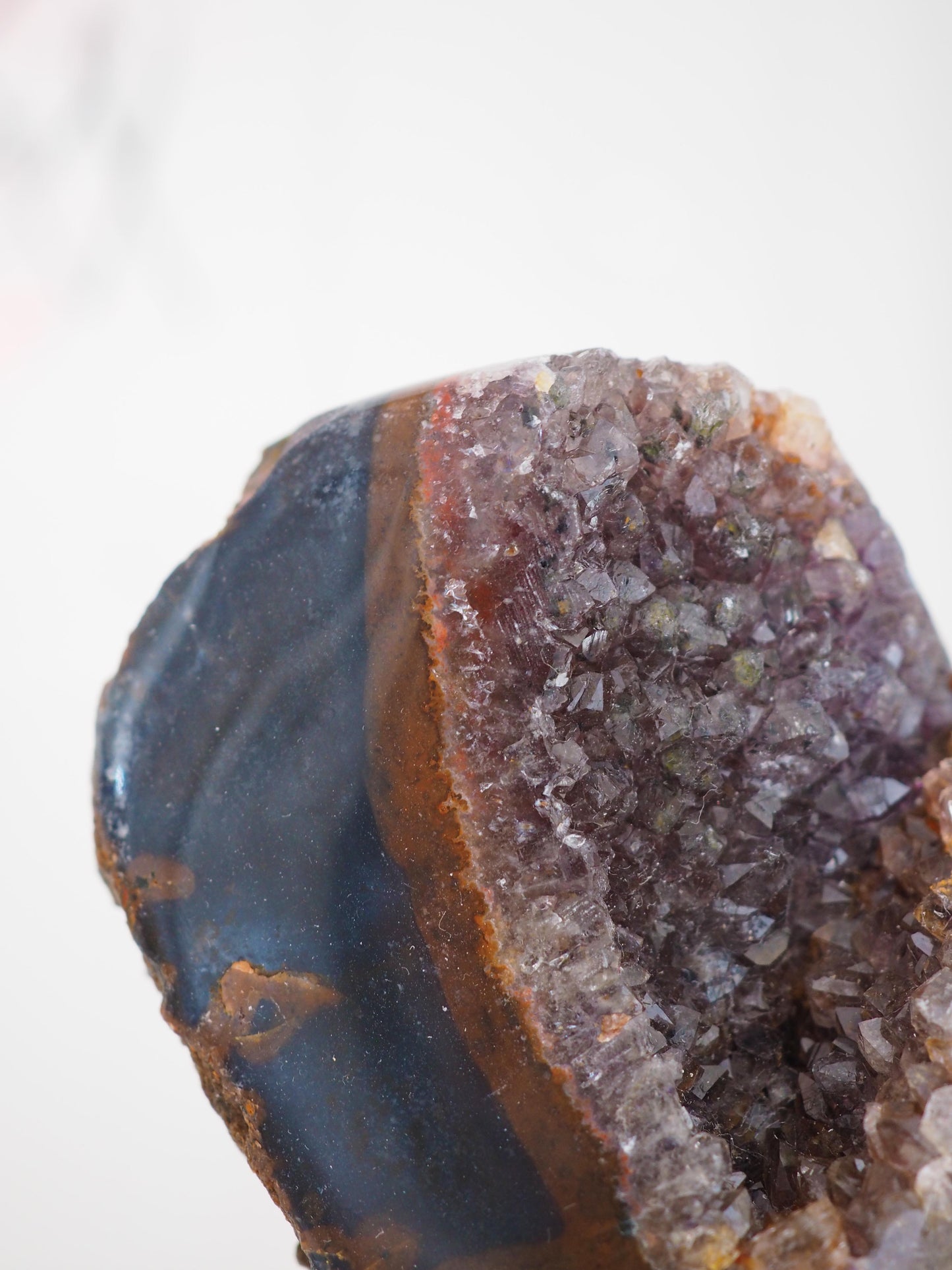 Druzy Achat X Chalcedon auf Halter ca. 13 cm  - aus Brasilien HIGH QUALITY