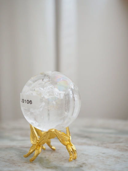 Lemurian Bergkristall Kugel mit Regenbögen ca. 4 cm - Minas Gerais Brasilien HIGH QUALITY