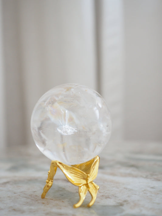 Lemurian Bergkristall Kugel mit Regenbögen ca. 4 cm - Minas Gerais Brasilien HIGH QUALITY