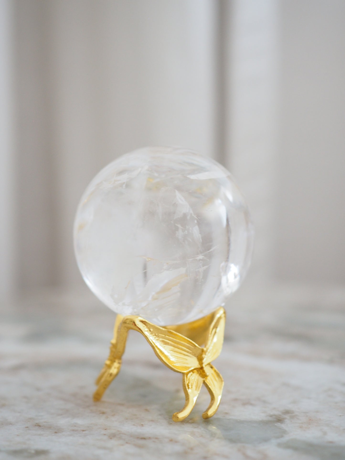 Lemurian Bergkristall Kugel mit Regenbögen ca. 4 cm - Minas Gerais Brasilien HIGH QUALITY