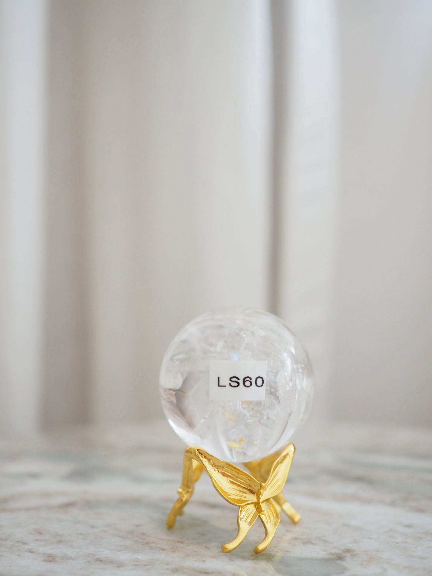 Lemurian Bergkristall Kugel mit Regenbögen ca. 3.5 cm - Minas Gerais Brasilien HIGH QUALITY