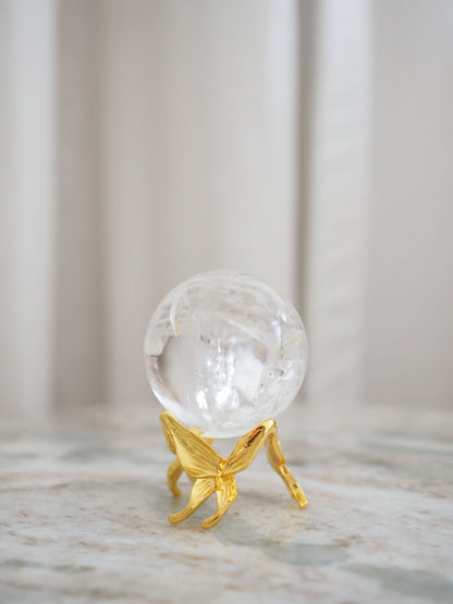 Lemurian Bergkristall Kugel mit Regenbögen ca. 3.5 cm - Minas Gerais Brasilien HIGH QUALITY