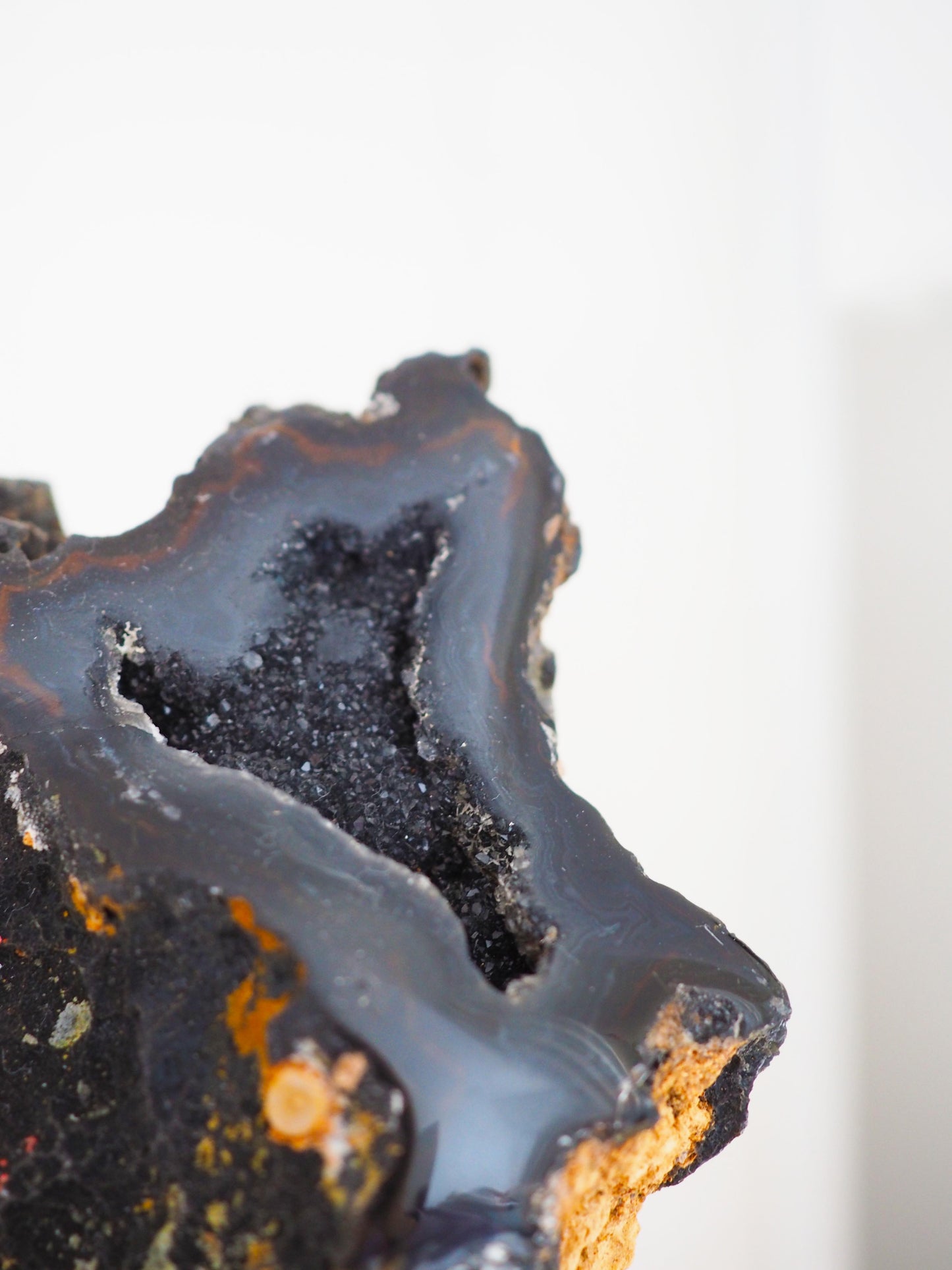 Druzy Achat X Chalcedon auf Halter ca. 14 cm  - aus Brasilien HIGH QUALITY