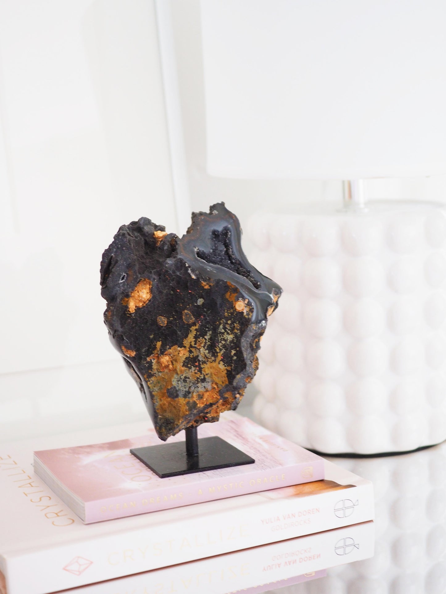 Druzy Achat X Chalcedon auf Halter ca. 14 cm  - aus Brasilien HIGH QUALITY