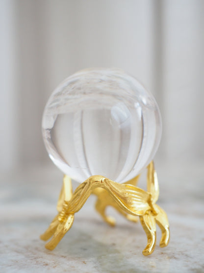 99% Klare Lemurian Bergkristall Kugel mit Regenbögen ca. cm - Minas Gerais Brasilien HIGH QUALITY