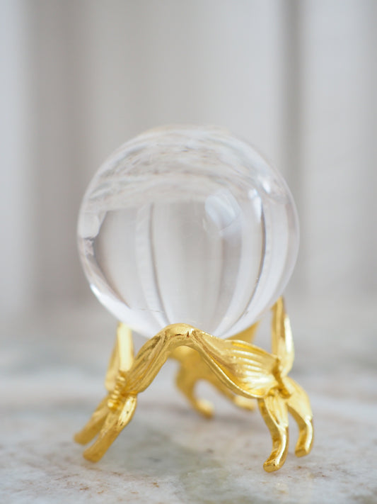 99% Klare Lemurian Bergkristall Kugel mit Regenbögen ca. cm - Minas Gerais Brasilien HIGH QUALITY