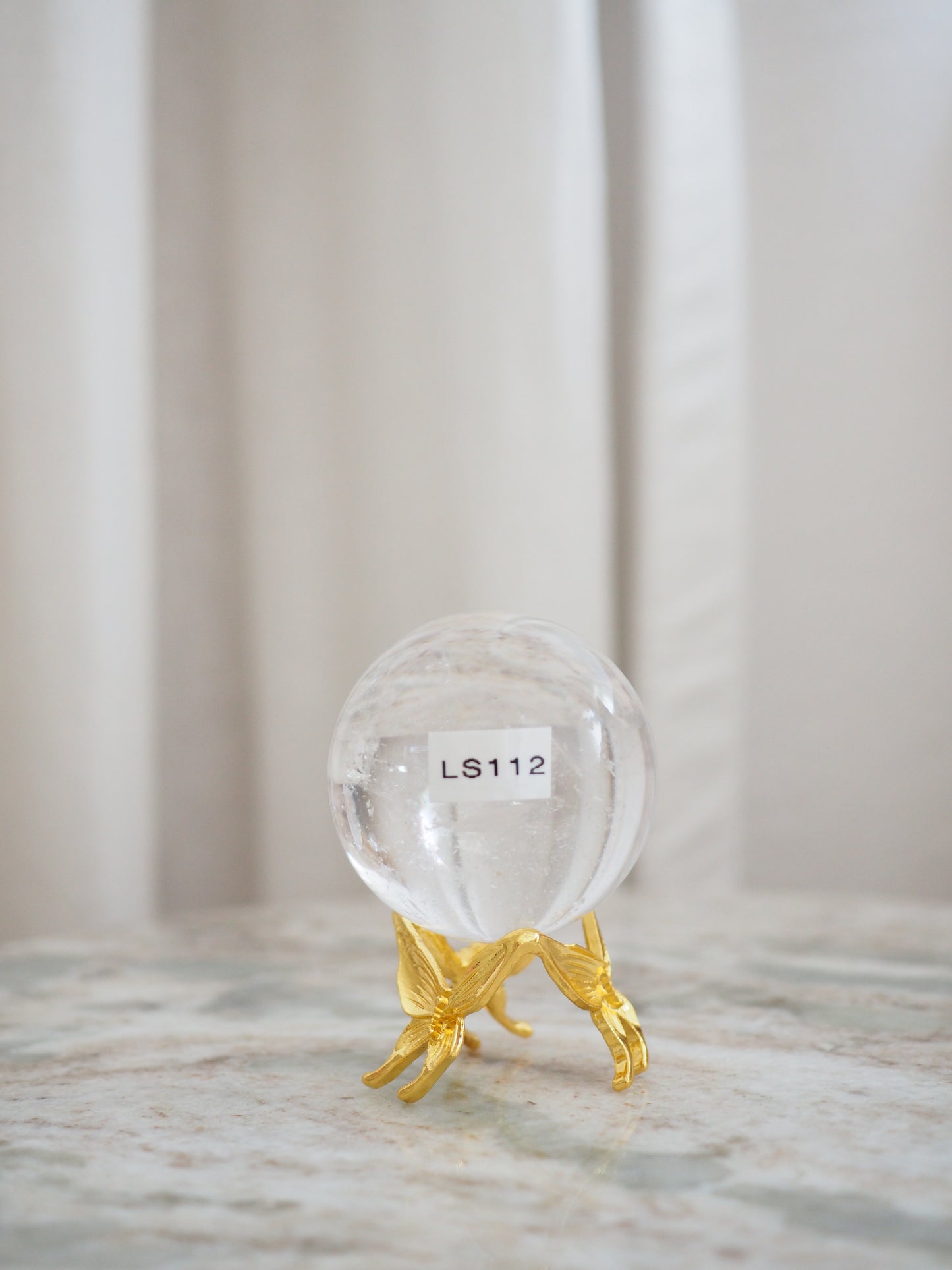 99% Klare Lemurian Bergkristall Kugel ca. 4.5 cm - Minas Gerais Brasilien HIGH QUALITY