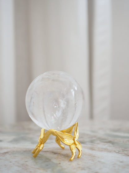 99% Klare Lemurian Bergkristall Kugel ca. 4.5 cm - Minas Gerais Brasilien HIGH QUALITY