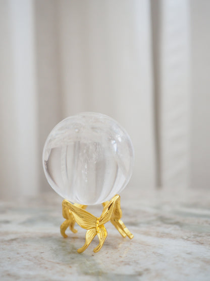 99% Klare Lemurian Bergkristall Kugel ca. 4.5 cm - Minas Gerais Brasilien HIGH QUALITY