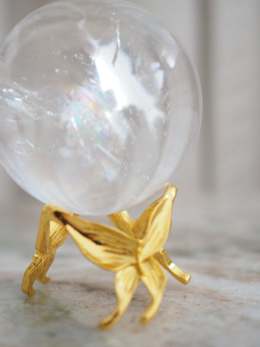 99% Klare Lemurian Bergkristall Kugel ca. 4.5 cm - Minas Gerais Brasilien HIGH QUALITY