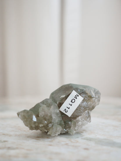 Mont Blanc Bergkristall X Chlorit  ca. 6 cm - Bassin de Taléfre . Massif du Mont-Blanc Frankreich RARE