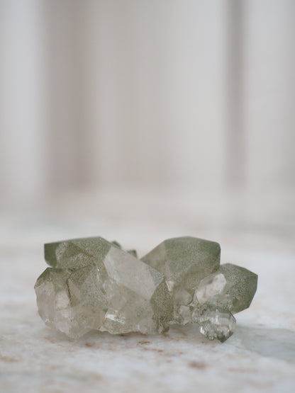 Mont Blanc Bergkristall X Chlorit ca. 4.5 cm - Bassin de Taléfre . Massif du Mont-Blanc Frankreich RARE