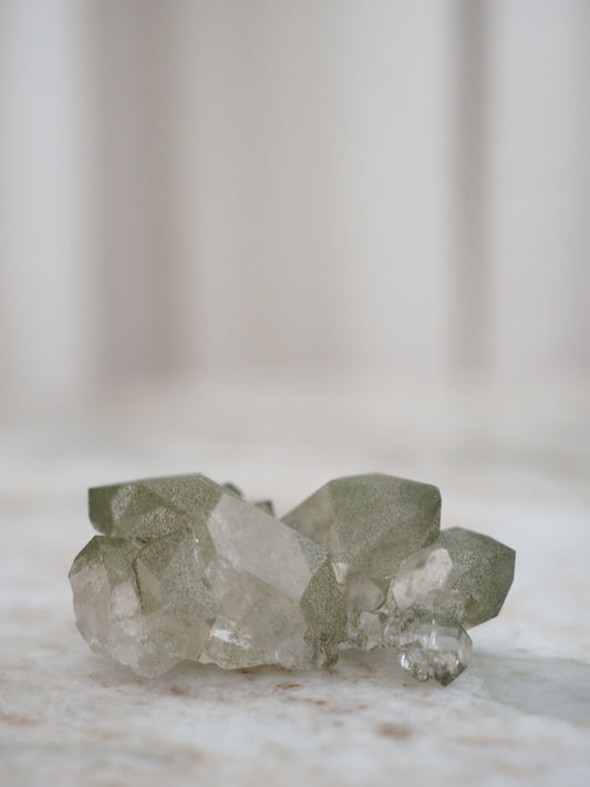 Mont Blanc Bergkristall X Chlorit ca. 4.5 cm - Bassin de Taléfre . Massif du Mont-Blanc Frankreich RARE