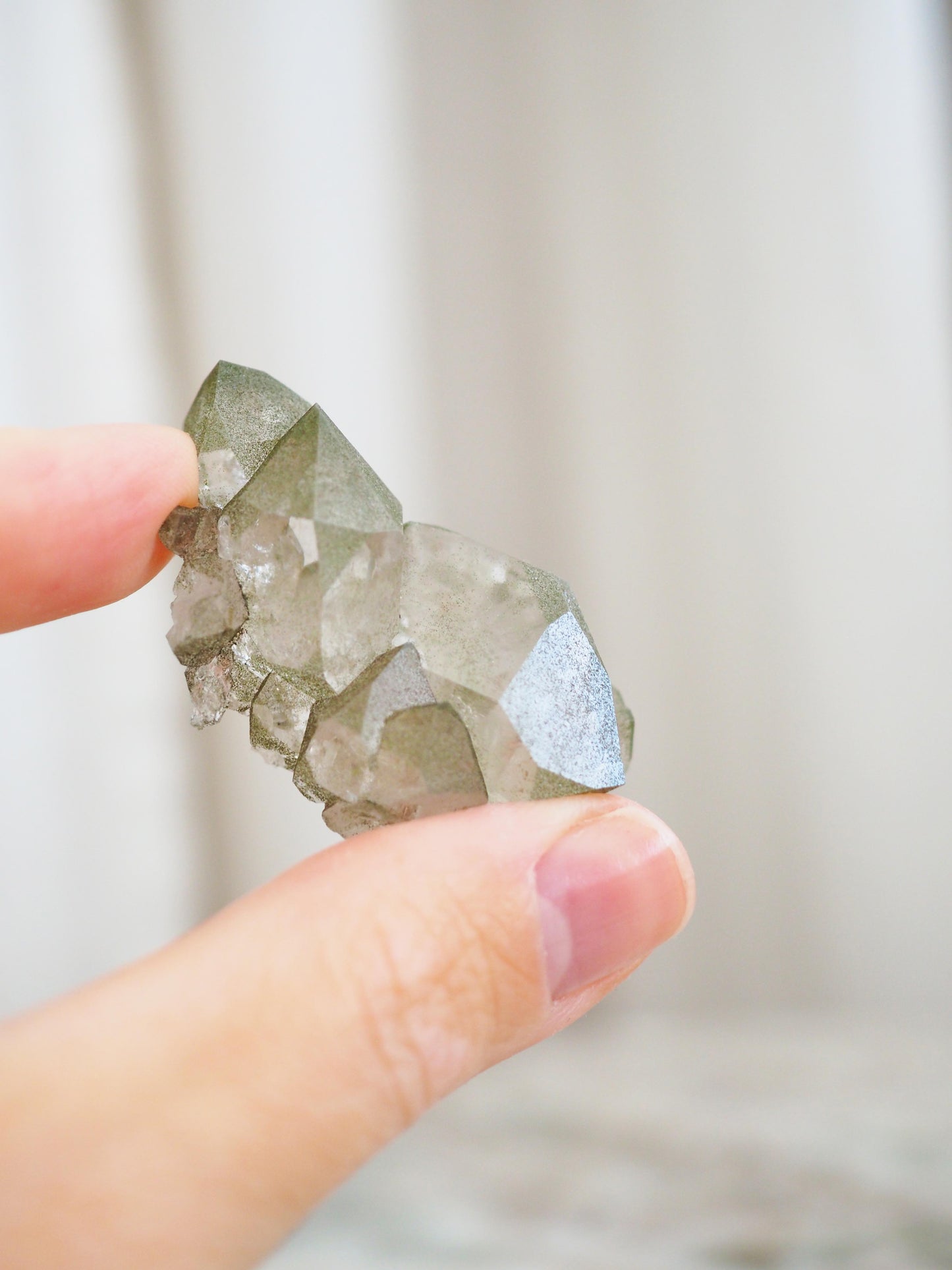 Mont Blanc Bergkristall X Chlorit ca. 4.5 cm - Bassin de Taléfre . Massif du Mont-Blanc Frankreich RARE