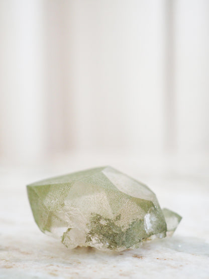 Mont Blanc Bergkristall X Chlorit  ca. 5 cm - Bassin de Taléfre . Massif du Mont-Blanc Frankreich RARE