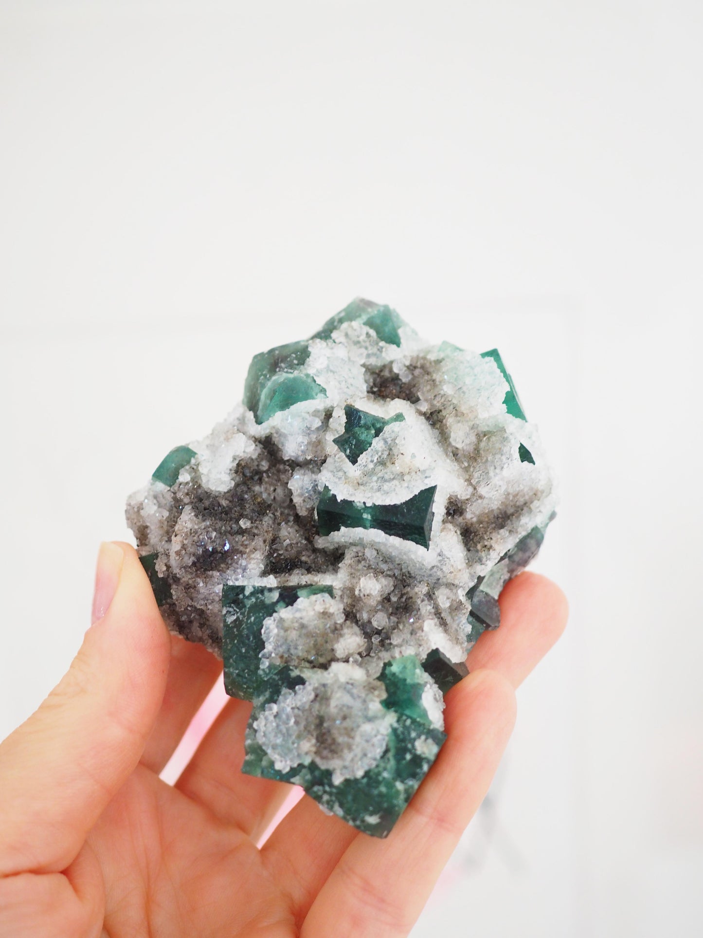 Sparkly Fluorit ca. 9cm - aus 2023 Nothern Lights Pocket . River Catcher Vein . Diana Maria Mine . Frosterl . Weardale . Co. Durham England UV REAKTIVE