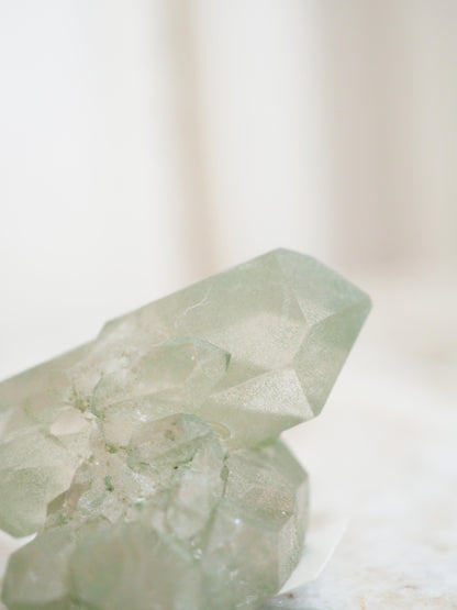 Mont Blanc Bergkristall X Chlorit ca. 5 cm - Bassin de Taléfre . Massif du Mont-Blanc Frankreich RARE