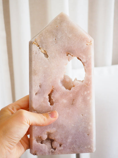 Sparkly Pink Amethyst Spitze  ca. 21.5 cm - Brasilien