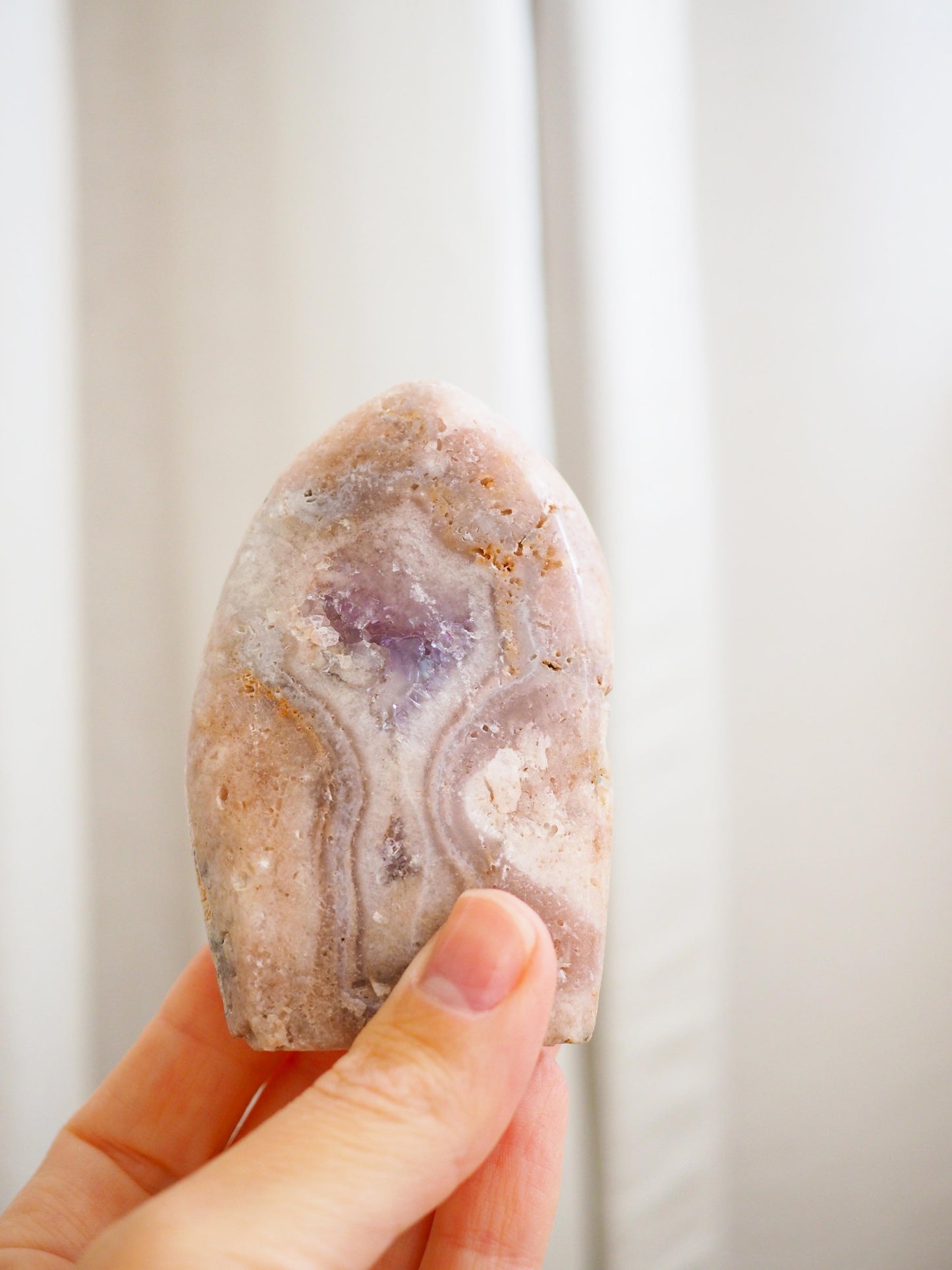 Pink Amethyst Freiform ca. 8 cm - aus Brasilien Boarder Argentina