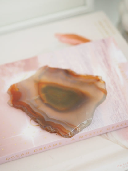 Achat Scheiben Anhänger gebohrt ca. 6-7cm - Brasilien