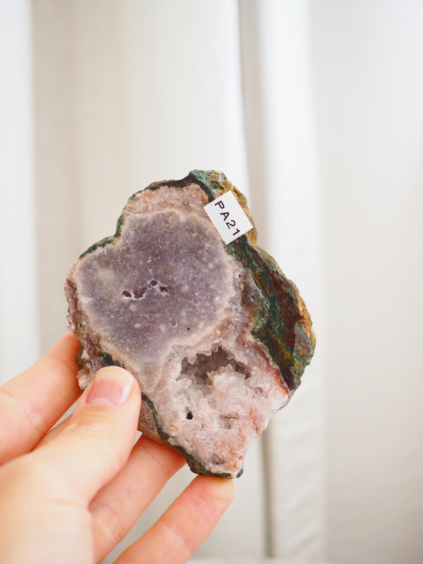 Pink Amethyst Freiform ca. 8.5 cm - aus Brasilien Boarder Argentina