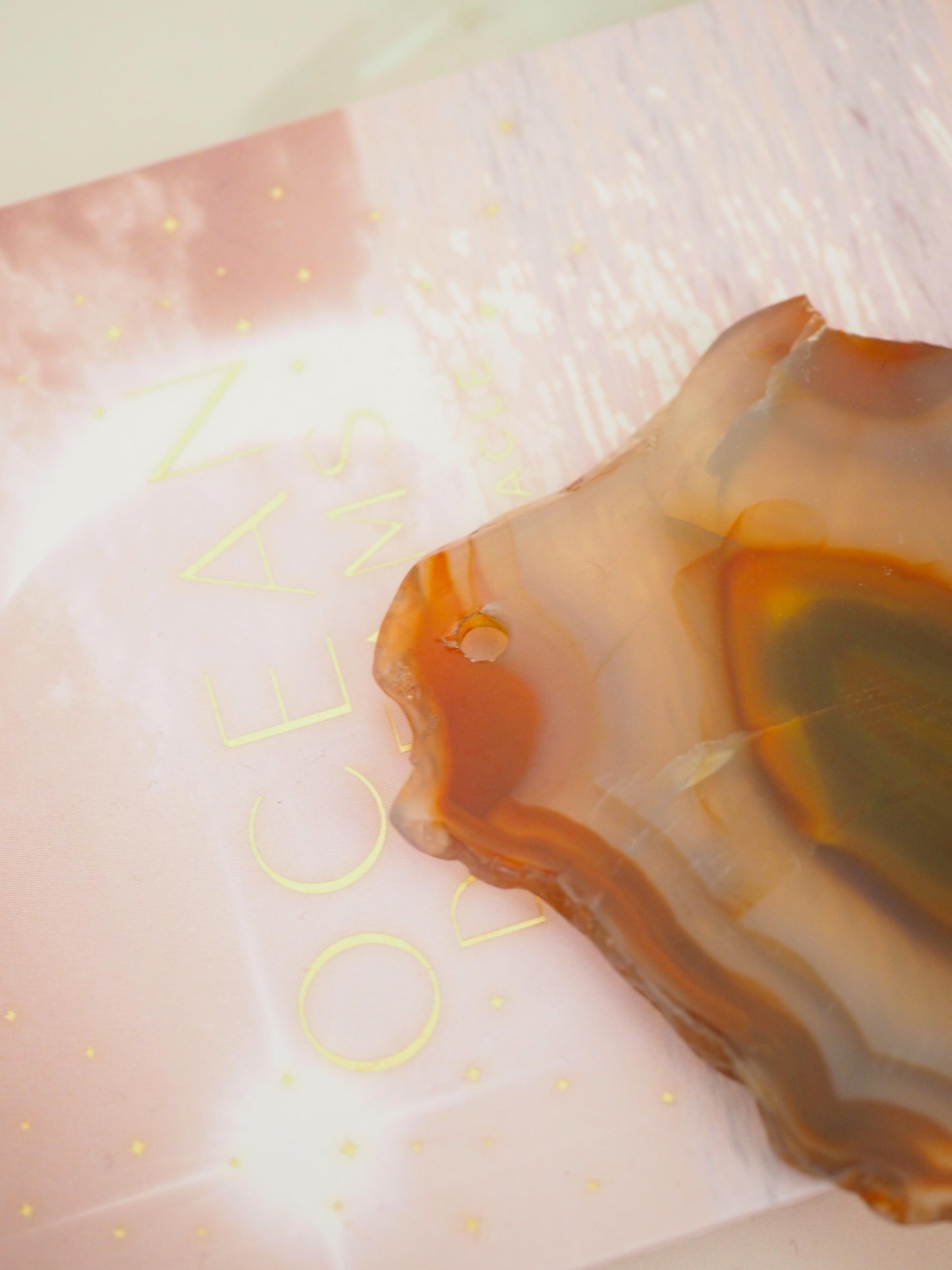 Achat Scheiben Anhänger gebohrt ca. 6-7cm - Brasilien