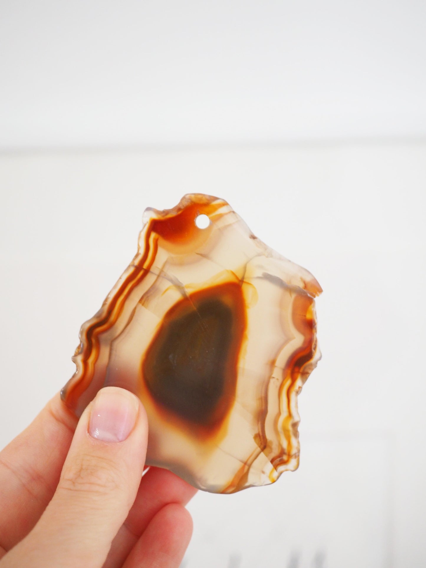 Achat Scheiben Anhänger gebohrt ca. 6-7cm - Brasilien