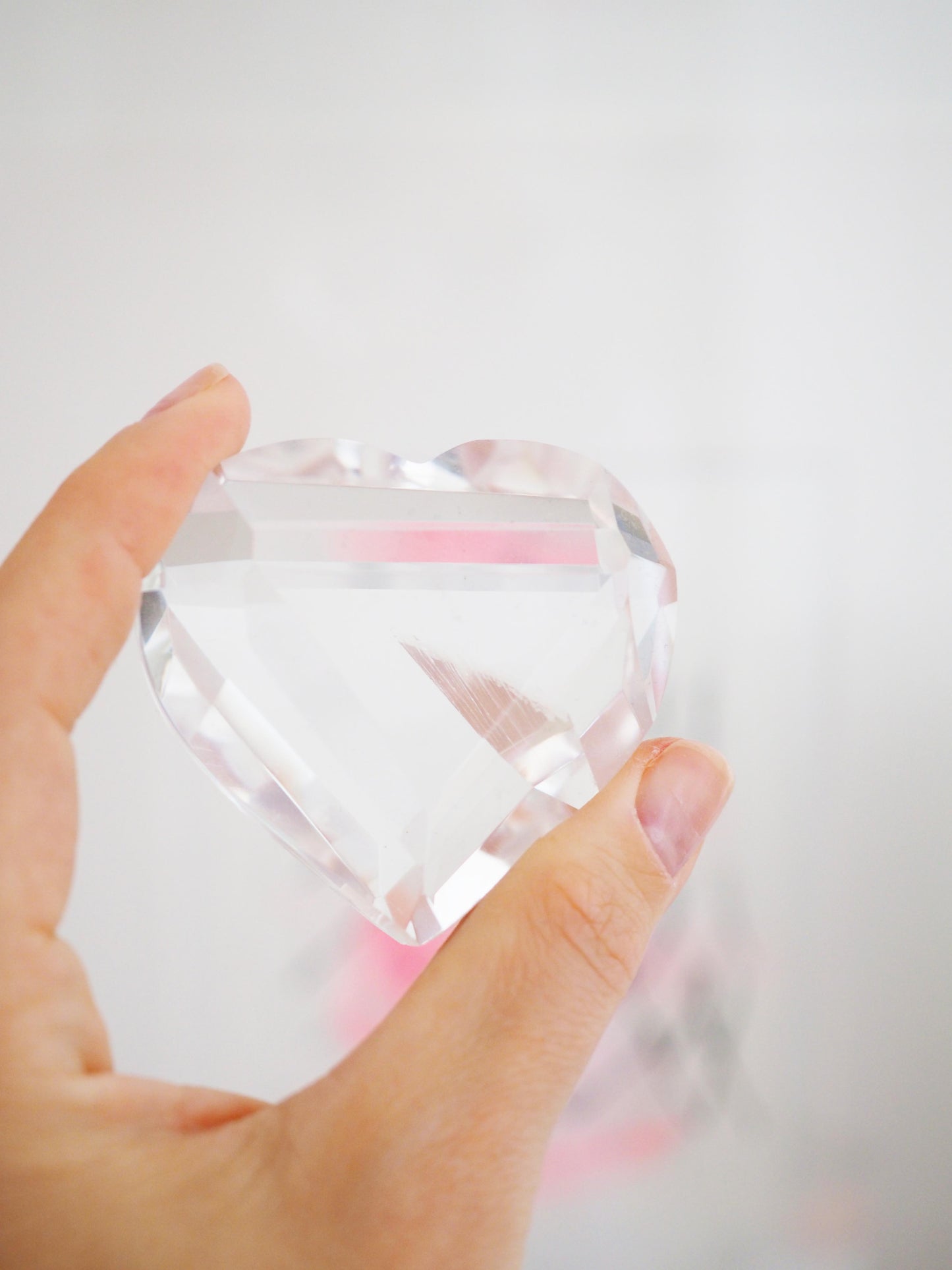 Lemurian Bergkristall Herz teilw. mit Regenbögen ca. 6 cm - aus Bahia Brasilien HAND CARVED HIGH QUALITY