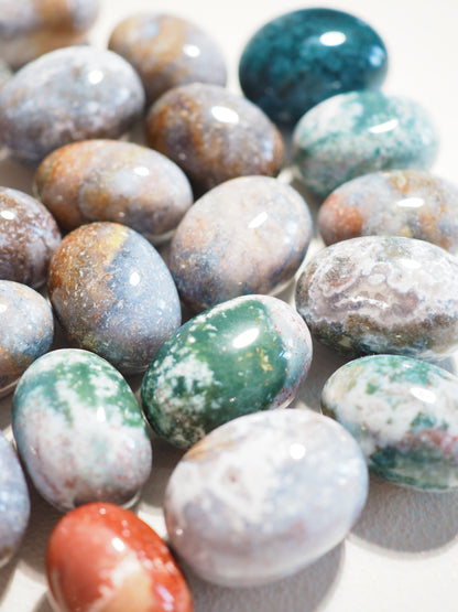 Ozean Jaspis Trommel Stein . Ozean Jasper Tumble ca. 2-3cm - aus Madagascar HIGH QUALITY