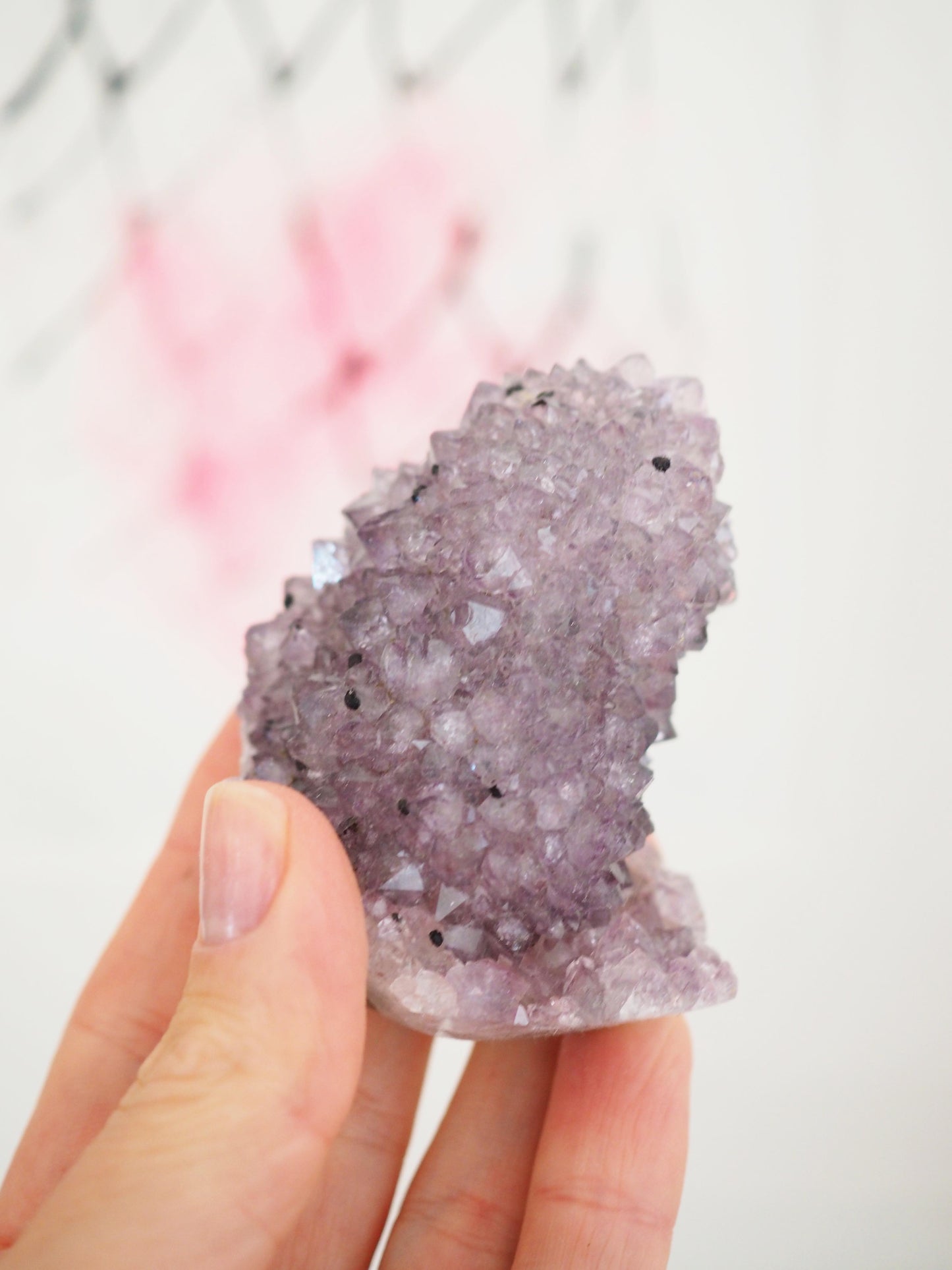 Flieder Rainbow Amethyst Stalagmit Cluster ca.  7 cm - Uruguay HIGH QUALITY