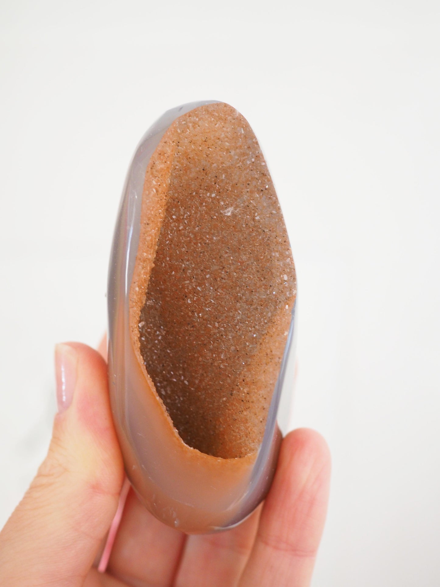 Orangenes Druzy Achat Cluster ca. 8.5 cm - Uruguay HIGH QUALITY