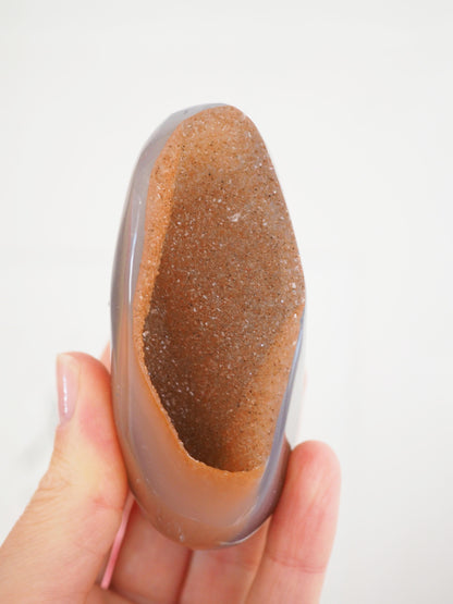 Orangenes Druzy Achat Cluster ca. 8.5 cm - Uruguay HIGH QUALITY