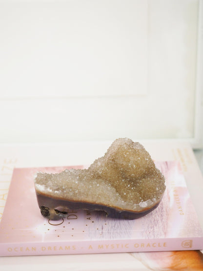 Beige Champagner Rainbow Amethyst Cluster ca. 8 cm - Uruguay HIGH QUALITY