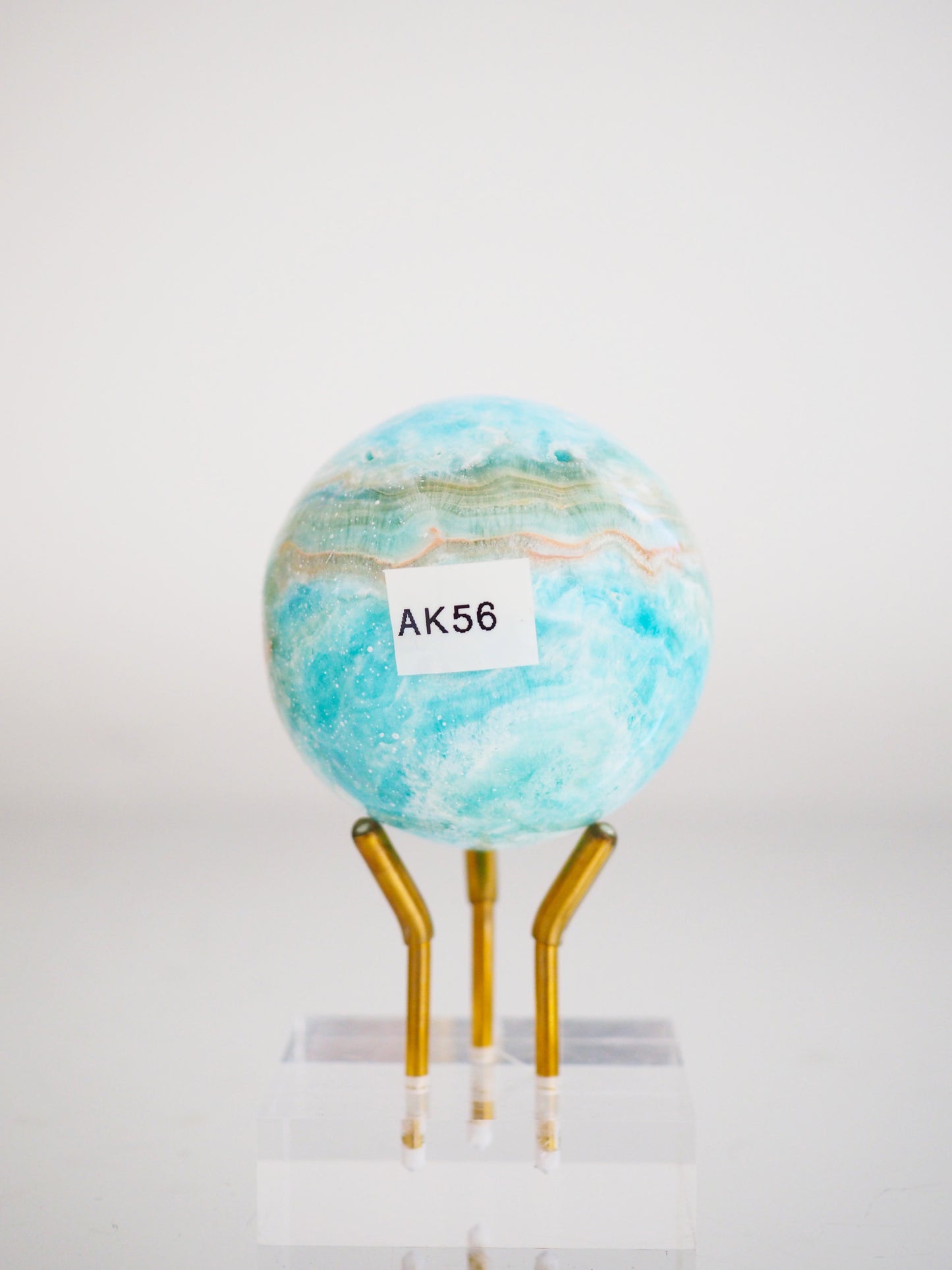 Karibischer Calcit X Aragonit Kugel  ca. 5.5 cm - Pakistan HIGH QUALITY